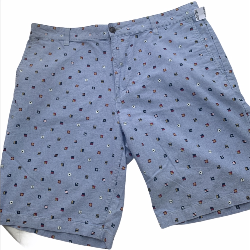 DOCKERS CHAMBRAY NAUTICAL FLAG SHORTS